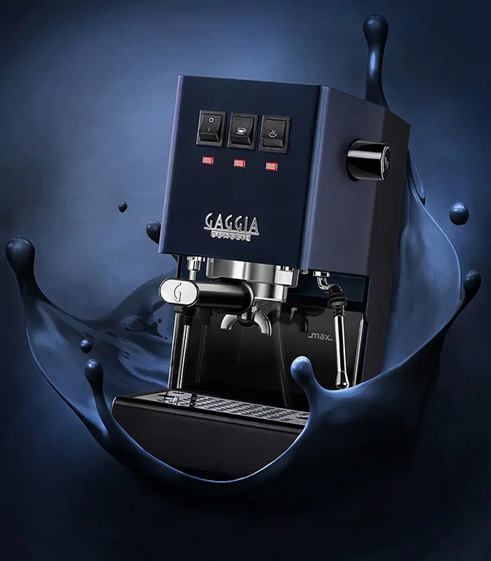 gaggia classic pro manual coffee machine blue